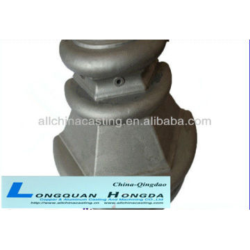 Cast lamp pole base